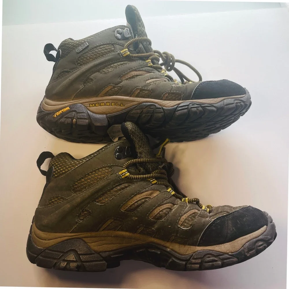 Merrell Mens Moab 2 Mid Waterproof Hiking Shoes Suede Mesh Trail Sneakers 7.5